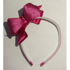 Tiara Infantil Pink Maxxi Nó Lurex Glitter
