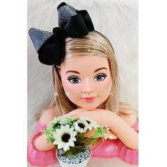 Tiara Infantil Preta Maxxi Nó com Glitter