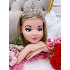 Tiara Infantil Princesa Strass Super Luxo