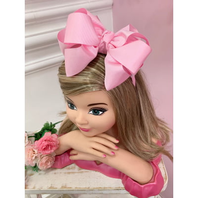 Tiara Infantil Rosa Maxx Nó Luxo