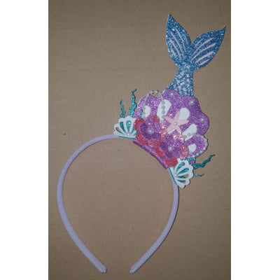 Tiara Infantil Sereia Ariel Lilás Super Luxo