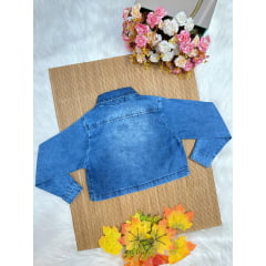 Jaqueta Infantil Jeans Azul Casual Luxo