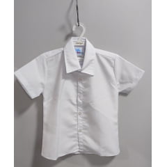 Camisa Social Branca Lisa Com Manga Curta Príncipes
