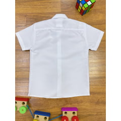 Camisa Social Branca Lisa Com Manga Curta Príncipes