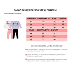 Conjunto de Moletom Blusa e Calça Lilás Meu Ursinho