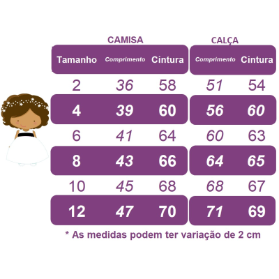 Conjunto infantil C/ Blusa Branca e Calça Jeans Azul Bolsinha Casual