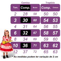 Conjunto Infantil Junino Camisa e Salopete Xadrez Rosa Estampado