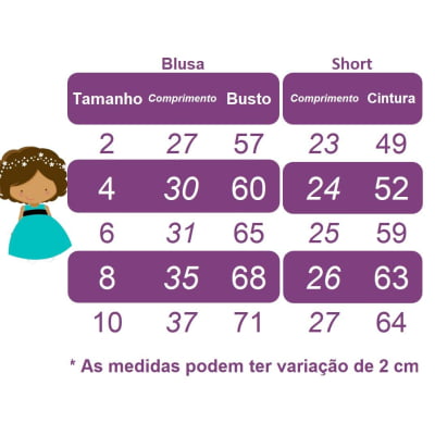 Conjunto Meninas Branco Florido C/ Short Pink e Pulseira Casual