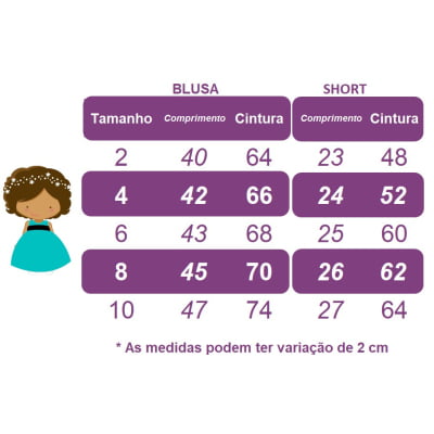 Conjunto Meninas Verde Colorido C/ Short Jeans e Pulseira Casual