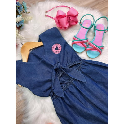 Vestido Infantil de Jeans My Sweet Luxo Casual