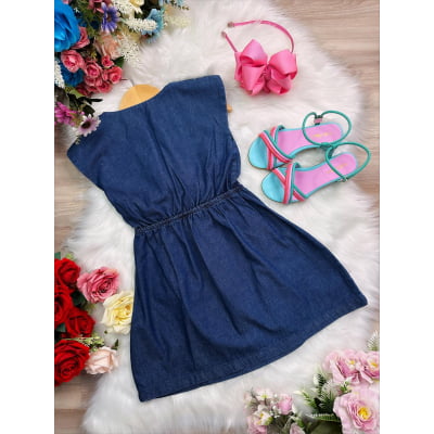 Vestido Infantil de Jeans My Sweet Luxo Casual