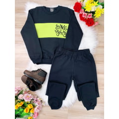 Conjunto de Moletom Blusa e Calça Preto Jay Yes to Spring