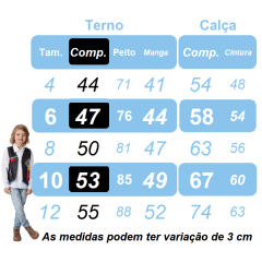 Conjunto Infantil Fantasia do Noivo Junino Festa Preto