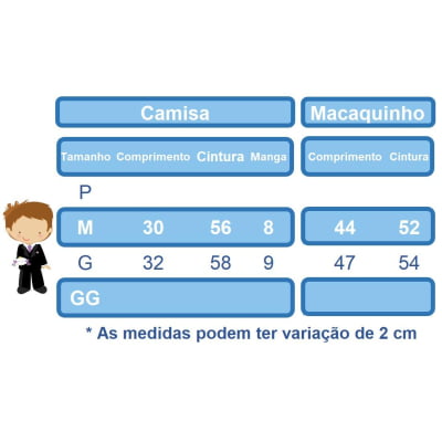 Conjunto Macaquinho Com Camisa e Gravatinha Branco