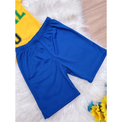 Conjunto Meninos Seleção Brasileira Amarelo e Azul