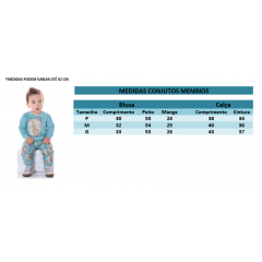 Conjunto Moletom Infantil Blusa e Calça Verde Girafa