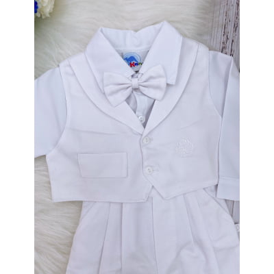 Conjunto Social Calça Camisa Colete Gravata Suspensório PMG
