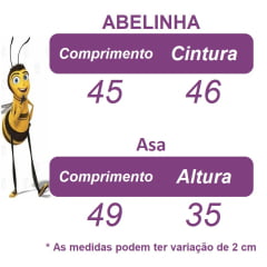 Romper Abelhinha Com Asa e Apliques Luxo Amarelo