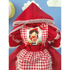 Romper Chapeuzinho Vermelho Com Capa Festas Luxo