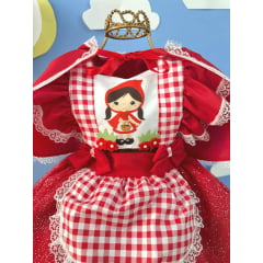 Romper Chapeuzinho Vermelho Com Capa Festas Luxo