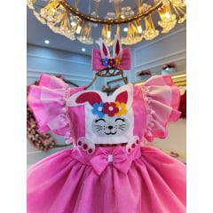 Romper Coelhinho da Páscoa Saia Com Glitter Super Luxo