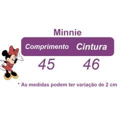 Romper da Minnie Vermelha Com Laço e Saia Glitter Luxo