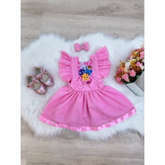 Romper do Bolofofo Rosa Com Laço Luxo