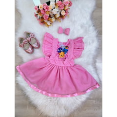 Romper do Bolofofo Rosa Com Laço Luxo