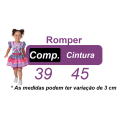 Romper Junino Rosa Claro Xadrez Com Laço de Chapéuzinho