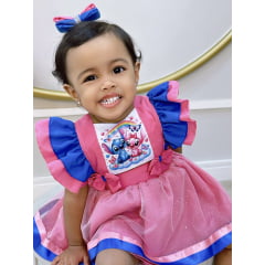 Romper Stitch e Angel Saia Com Glitter Super Luxo