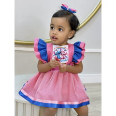 Romper Stitch e Angel Saia Com Glitter Super Luxo