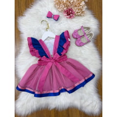 Romper Stitch e Angel Saia Com Glitter Super Luxo