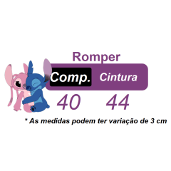 Romper Stitch e Angel Saia Com Glitter Super Luxo