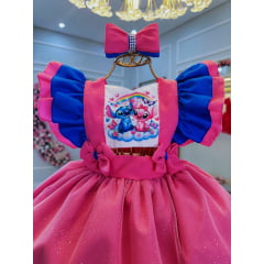 Romper Stitch e Angel Saia Com Glitter Super Luxo