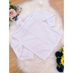 Camisa Social Branco Com Manga Longa Príncipes