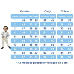 Conjunto Social C/ Colete Calça Gravata Azul Camisa Branca