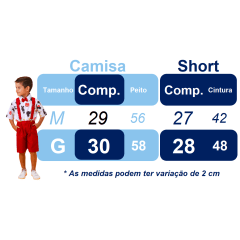 Conjunto Social Bebê Camisa Branca Short Gravata e Susp. Cinza