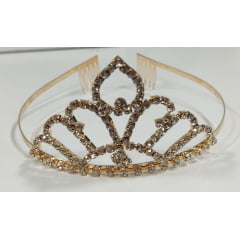 Coroa Infantil Realeza Pétalas Com Strass Super Luxo