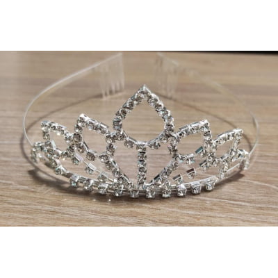 Coroa Infantil Realeza Super Luxo de Pétalas Com Strass