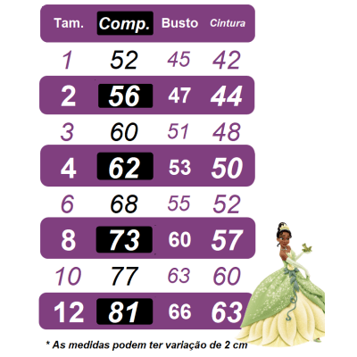 Vestido Infantil A Princesa Tiana e o Sapo Festas Azul