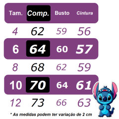 Vestido Infantil Azul Claro Lilo Stitch e Angel Festas