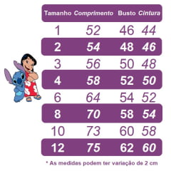 Vestido Infantil Lilo Stitch e Angel Pink  Azul C/ Laço Festas