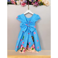 Vestido Infantil Moana na Praia Azul Festas