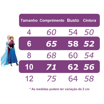 Vestido Infantil Princesa Frozen Elsa Gelo Azul e Branco