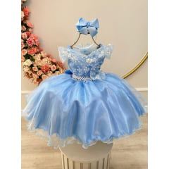 Vestido Infantil Princesas Frozen Elsa C/ Capa Luxo Festas