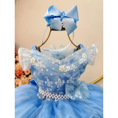 Vestido Infantil Princesas Frozen Elsa C/ Capa Luxo Festas