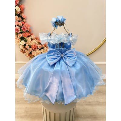 Vestido Infantil Princesas Frozen Elsa C/ Capa Luxo Festas