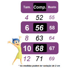Vestido Infantil Trapézio da Ariel e Linguado Manga Flu-Flu