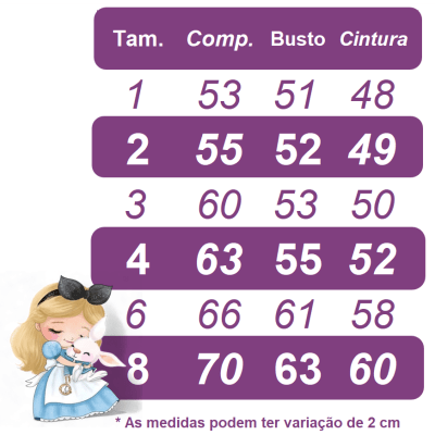Vestido Infantil Alice no Pais das Maravilhas Festas Luxo
