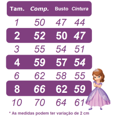 Vestido Infantil Sofia Lilás Bolinhas Princesa Cinto Pérolas